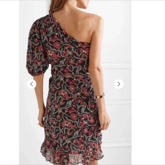 Isabel Marant floral one shoulder Esther mini dress - Picture 3 of 14